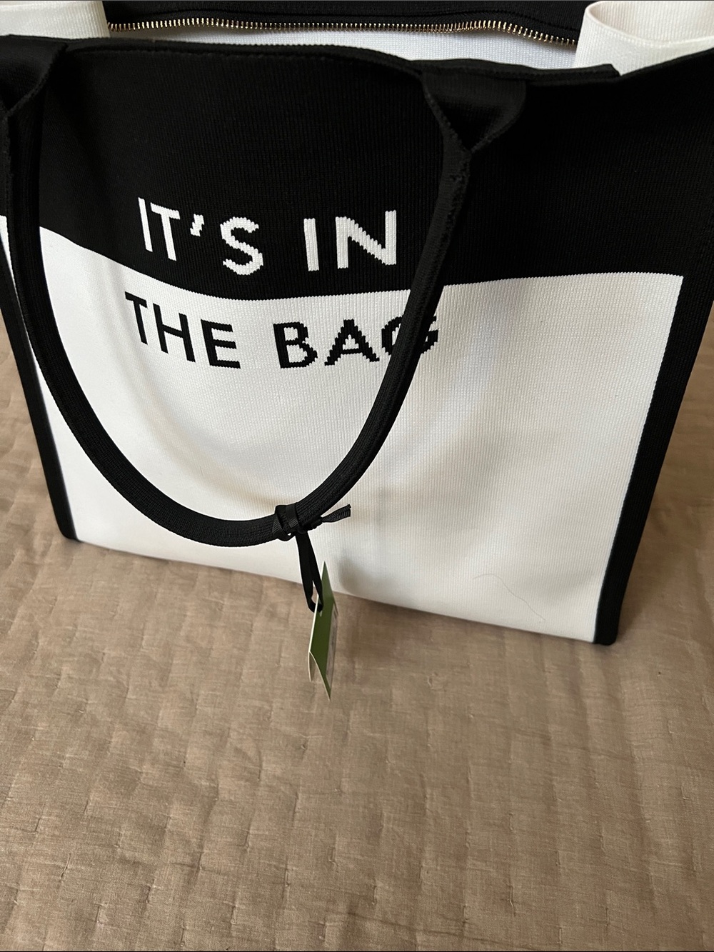 Black & White 'It's In The Bag' Canvas Tote